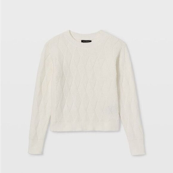 New Club Monaco Diamond Crew Neck  Sweater in Black Size XL - Picture 6 of 9